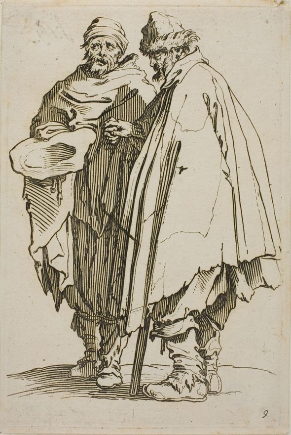 The Blind Man and his Companion, plate nine from The Beggars by Jacques Callot