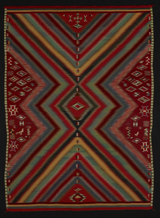"Eye-Dazzler" Weaving by Navajo (Diné)