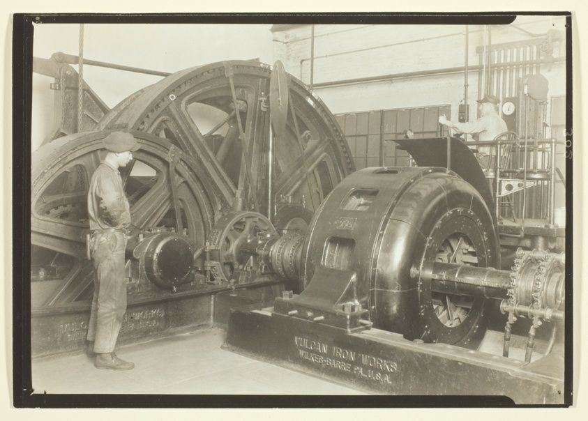The Mines Today By Cables (Electric Driven). This Is The Power Room Of A Pennsylvania Coal Mine by Lewis Wickes Hine