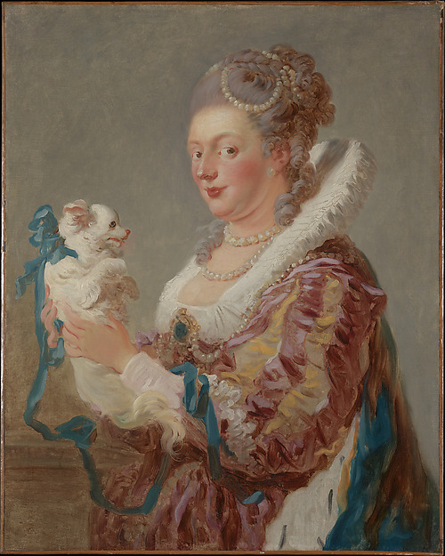 Marie Emilie Coignet de Courson (1716–1806) with a Dog by Jean-Honoré Fragonard