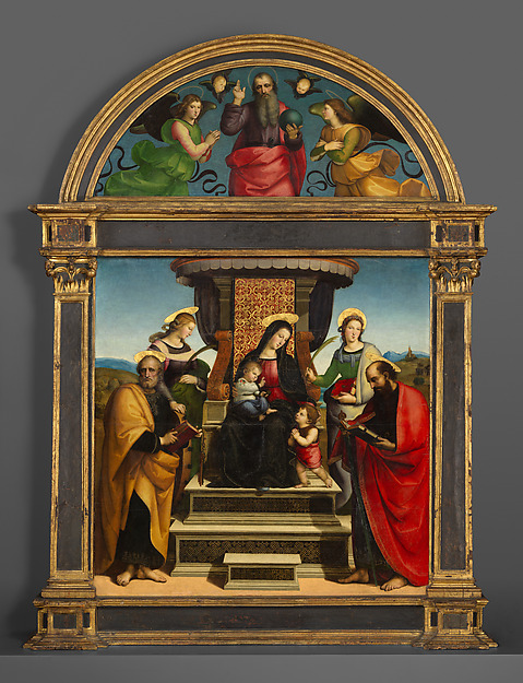 Madonna and Child Enthroned with Saints by Raphael
