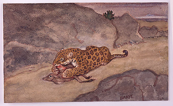 A Jaguar Devouring a Deer by Antoine-Louis Barye