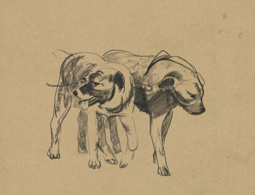 Two Dogs by George Bellows