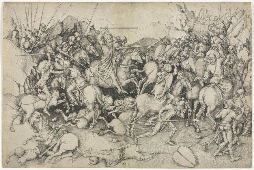 The Battle of St. James the Greater at Clavijo by Martin Schongauer