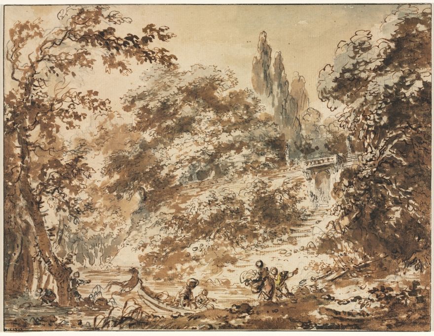 Scene in a Park by Jean-Honoré Fragonard