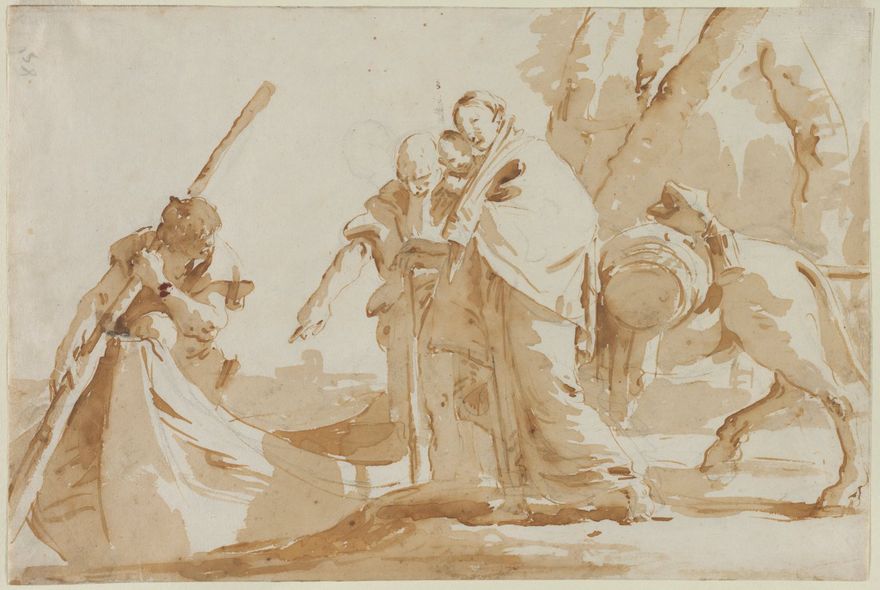 Flight into Egypt: The Embarkment of the Holy Family by Giovanni Battista Tiepolo