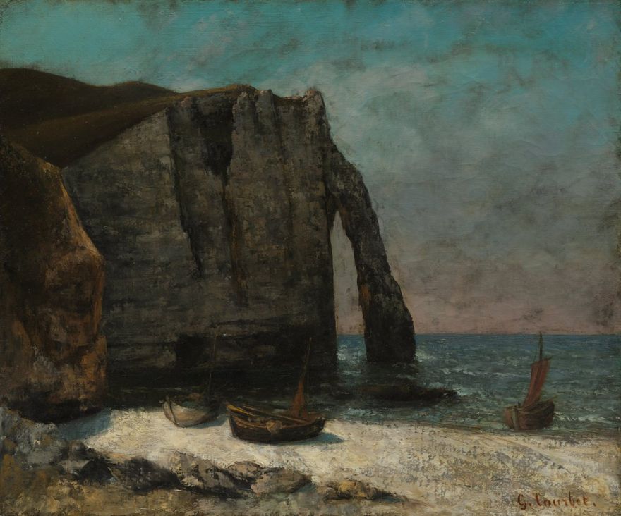 The Cliff at Étretat by Gustave Courbet