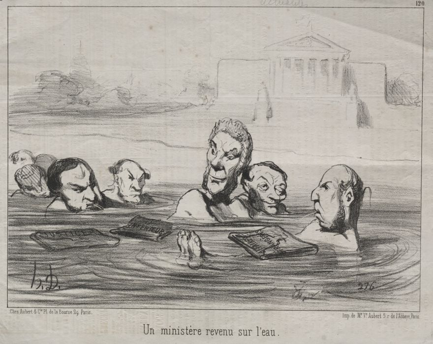 A minister back in the water by Honoré Daumier