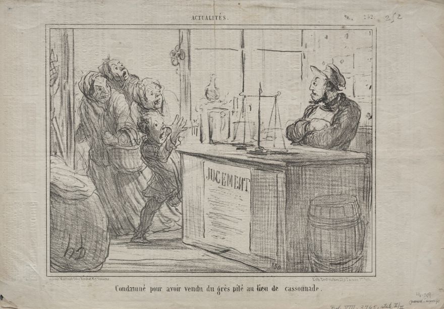 Convicted for having sold crushed sandstone instead of brown sugar by Honoré Daumier