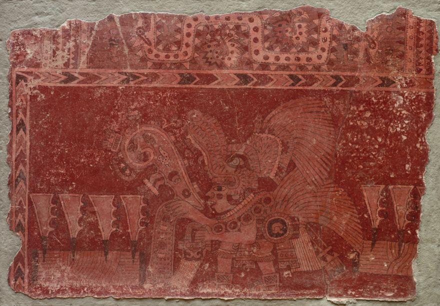 Mural Fragment with Elite Male and Maguey Cactus Leaves by Unknown artist