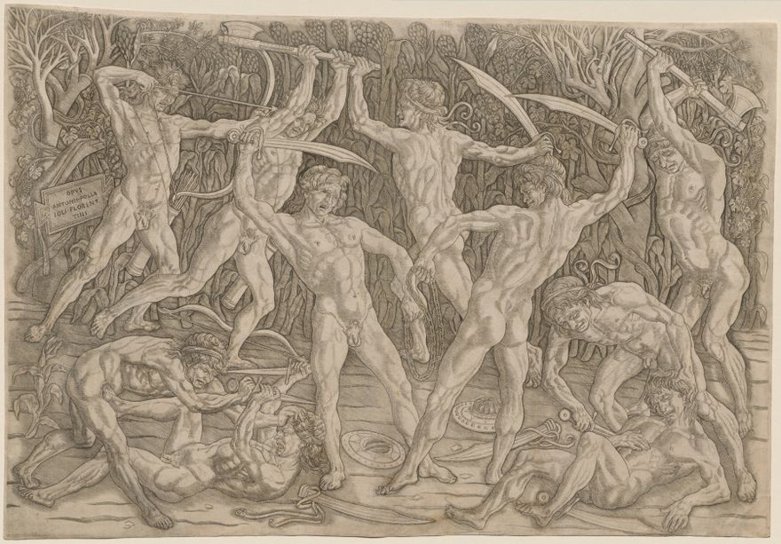 Battle of the Nudes by Antonio del Pollaiuolo