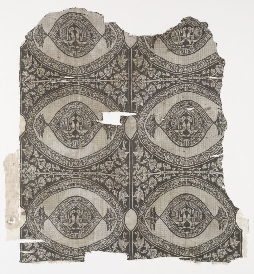 Medallions with confronting peacocks by Unknown artist
