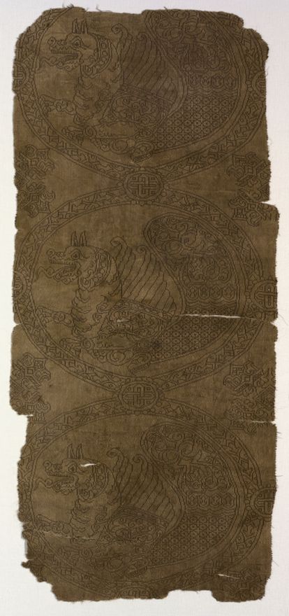 Fragment with Senmurvs by Unknown artist