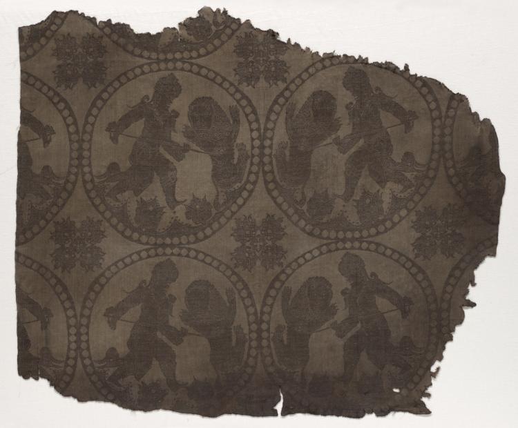 Roundels with King Spearing Lion by Unknown artist