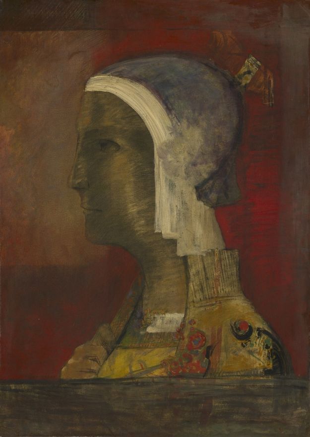Symbolic Head by Odilon Redon