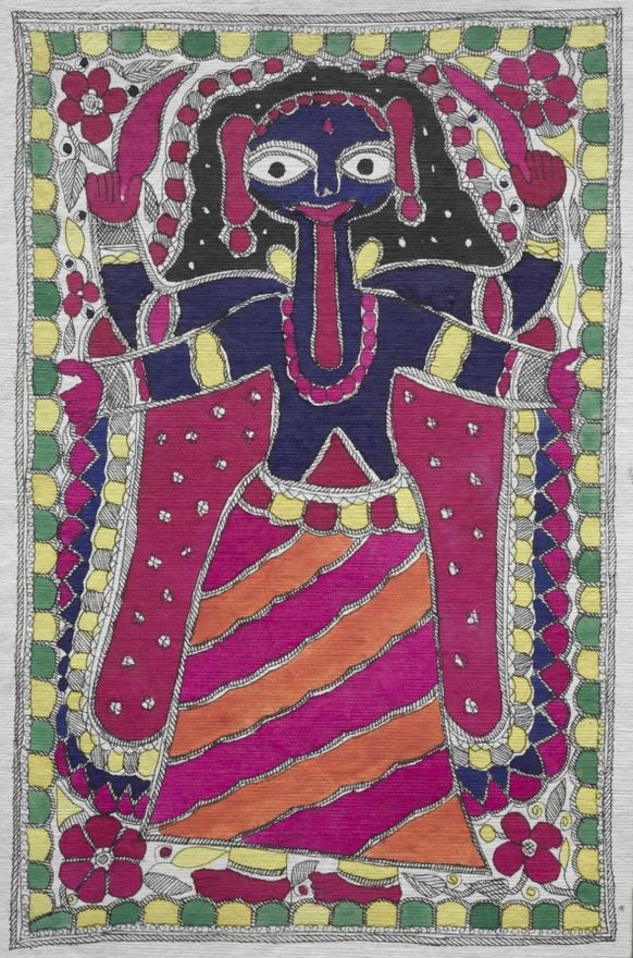 Devotional painting (female figure) by Unknown artist