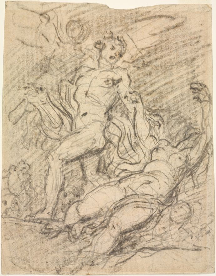 Orpheus and Eurydice (recto) by Jean-Honoré Fragonard