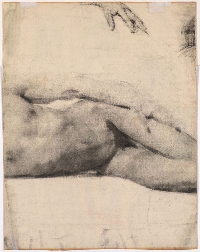Reclining Male Nude (verso) by Édouard Vuillard