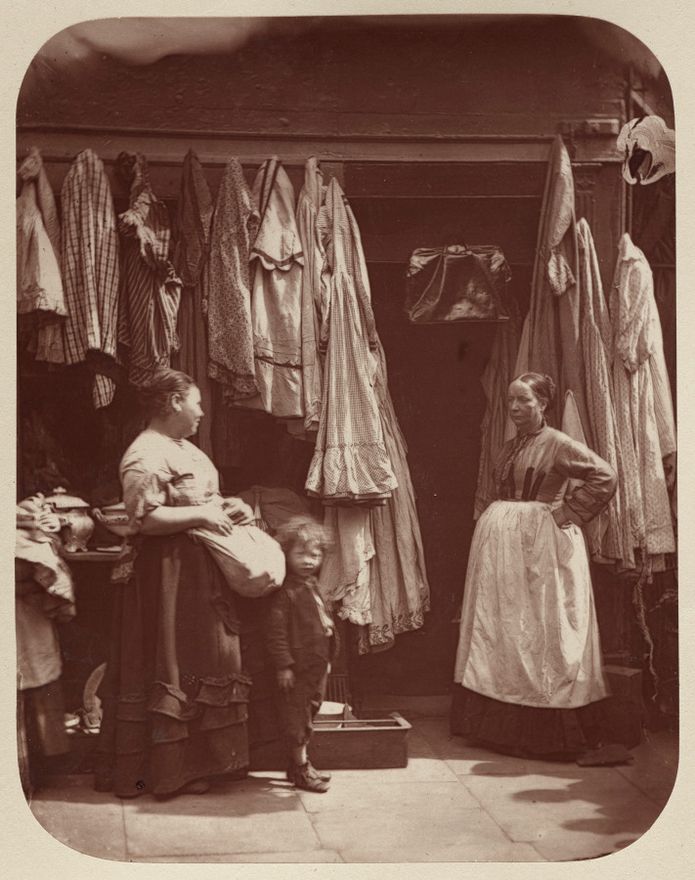 An Old Clothes Shop, Seven Dials by John Thomson