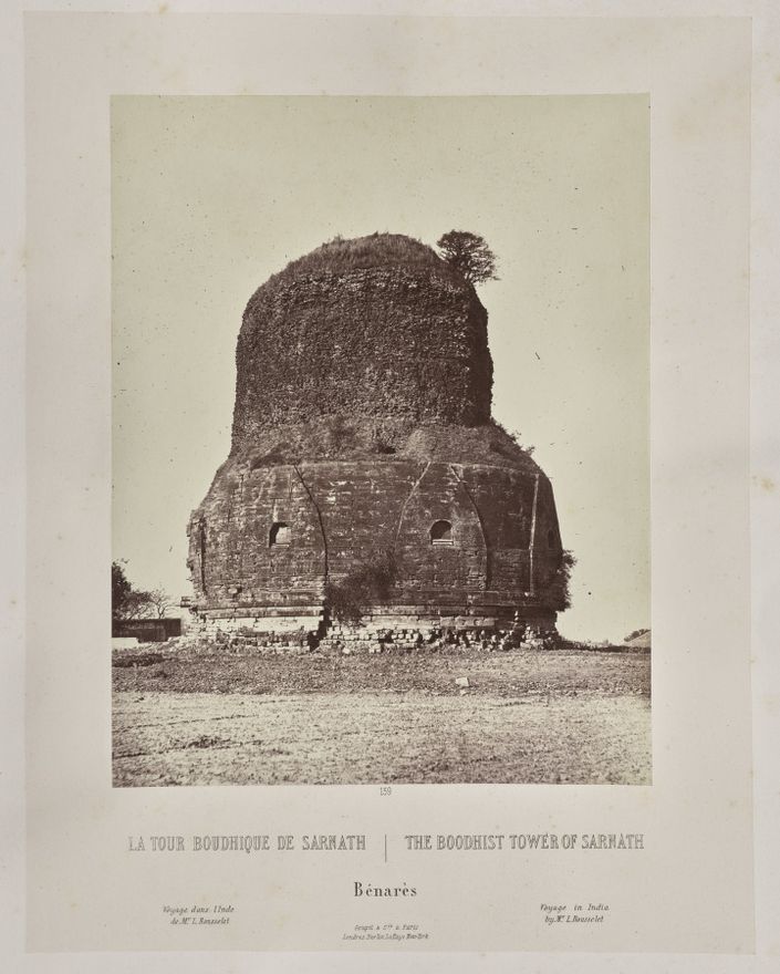 The Boodhist Tower of Sarnath, Bénarès by Louis-Théophile Marie Rousselet