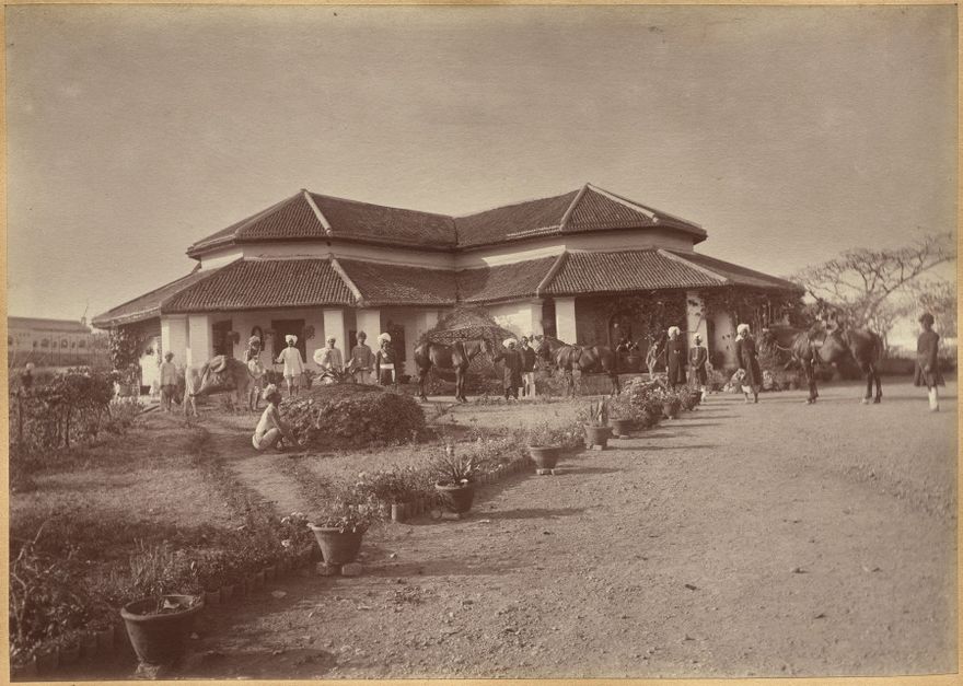 Major Creagh's home, Mhon (verso) by Raja Deen Dayal