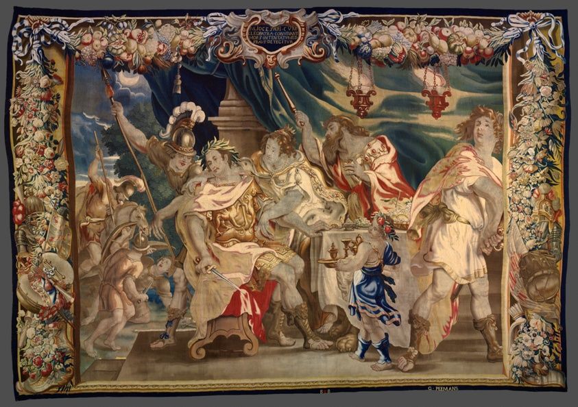 The Discovery of the Plot to Kill Caesar and Cleopatra from The Story of Caesar and Cleopatra by Workshop of Gerard Peemans