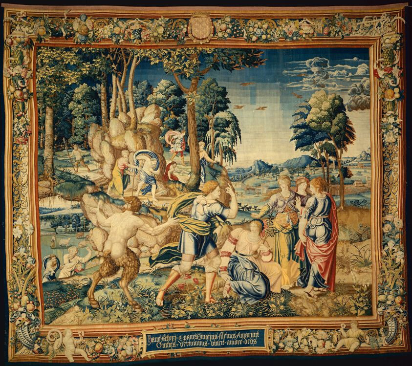 Pomona Surprised by Vertumnus and Other Suitors from The Story of Vertumnus and Pomona by Unknown artist