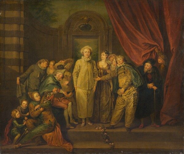 The Italian Comedians (copy) by after Antoine Watteau