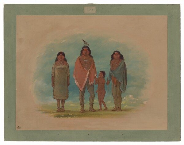Patagon Chief, His Brother, and Daughter by George Catlin