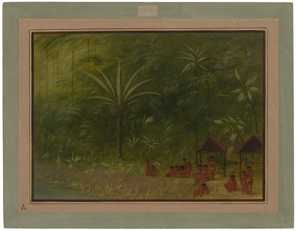 Encampment of Cocomas - Looking Ashore by George Catlin