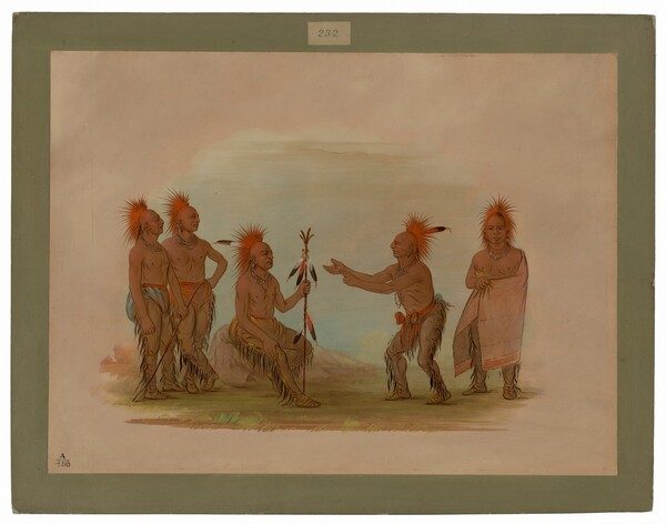 Black Hawk and the Prophet - Saukie by George Catlin