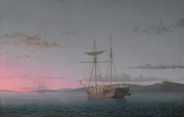 Lumber Schooners at Evening on Penobscot Bay by Fitz Henry Lane