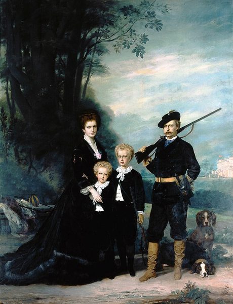 The royal family of Portugal in Queluz by Joseph Layraud