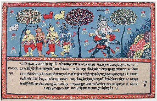 The Slaying of the Demon, Pralambasura by Unknown artist