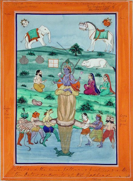 The Tortoise Avatar of Vishnu- Churning of the Milky Ocean by Unknown artist