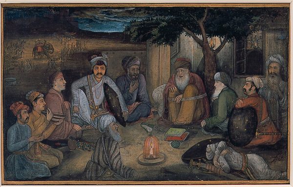 Travelers Gathered in the Night by Unknown artist