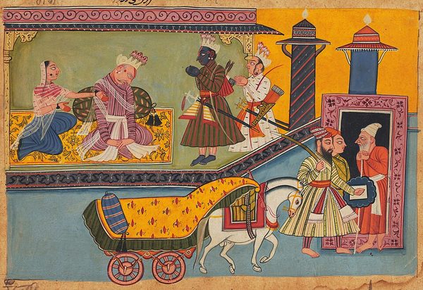 Kekeyi informs Rama and Lakshmana of the decision of Dasharatha by Unknown artist
