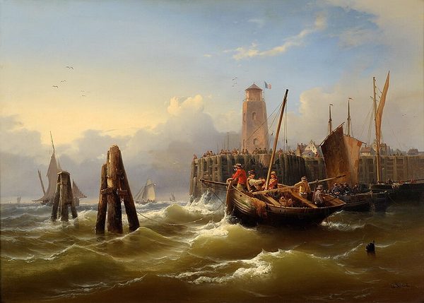 Port of Dunkrik by Eduard Schmidt