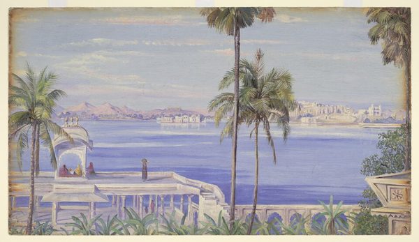 Udaipur from Island of Jagmandir. '1st Janr. 1879' by Marianne North