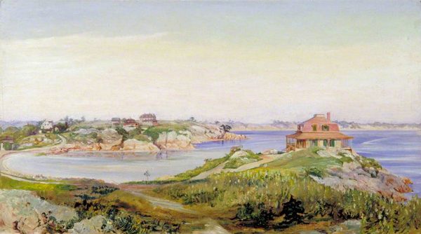 View of Mrs Skinner's House at West Manchester, Massachusetts by Marianne North