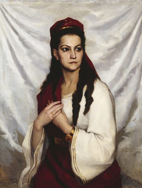 Portrait of actress Hedvig Raa-Winterhjelm by Albert Edelfelt