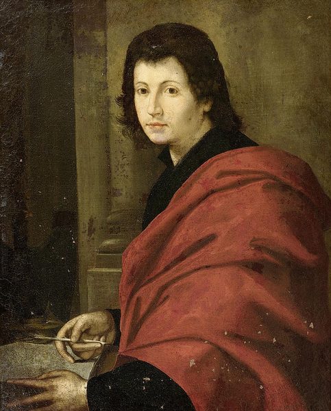 Portrait of a man, writing by Unknown artist