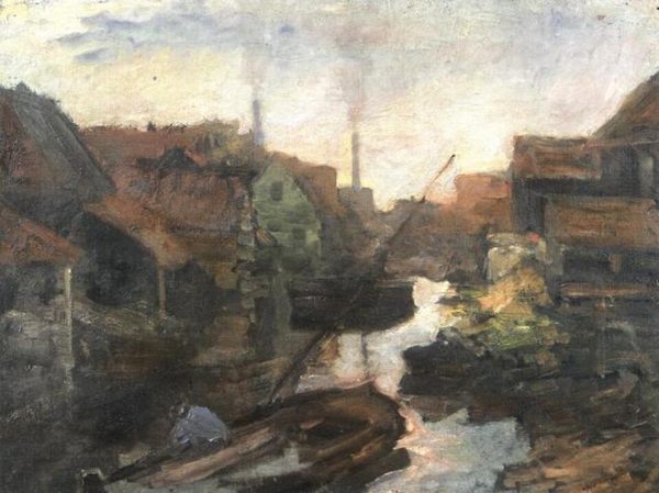 Lange Bleekerssloot: view toward the Kostverlorenvaart by Piet Mondrian