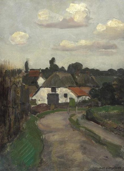 Roadway and farm building near Arnhem by Piet Mondrian