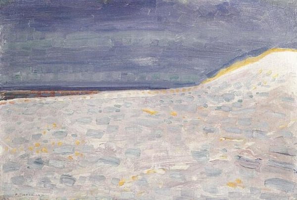Beach with one pier at Domburg by Piet Mondrian
