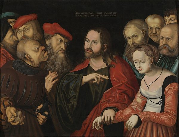 Christ and the Woman Taken in Adultery by Unknown artist