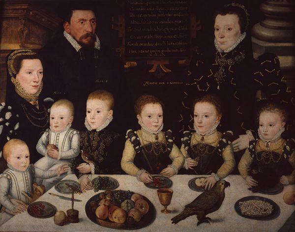 William Brooke, 10th Lord Cobham, and his family by Master of the Countess of Warwick