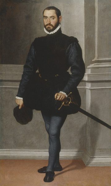 Portrait of a Bearded Man in Black by Giovanni Battista Moroni