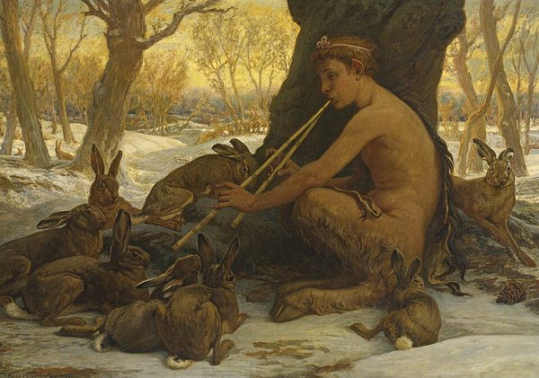 Young Marsyas (Marsyas Enchanting the Hares) by Elihu Vedder