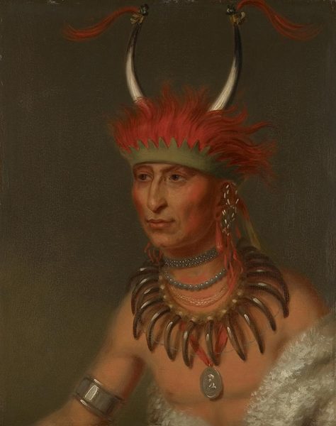 Shaumonekusse, Oto Half Chief (Husband of Eagle of Delight) by Charles Bird King